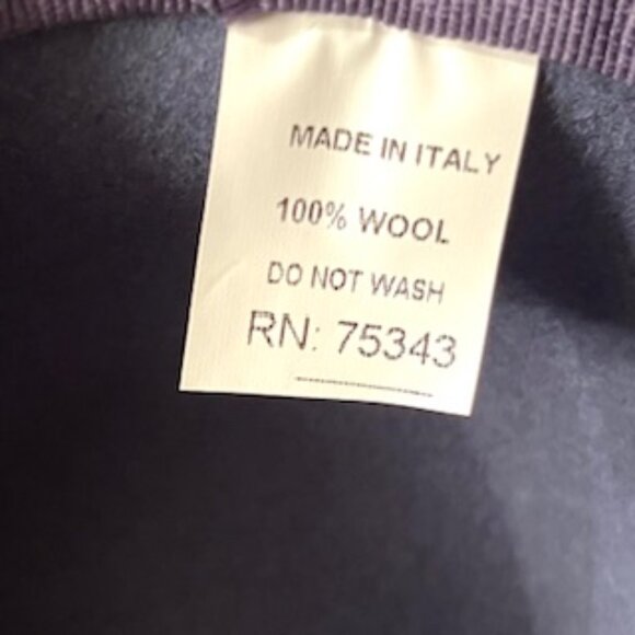 Alessandra Bacci Firenze Women’s 100% Wool Blue Fedora Hat , Made in Italy - Picture 7 of 10